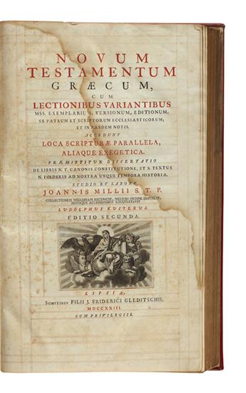 BIBLE IN GREEK.  Novum Testamentum Graecum. 1723